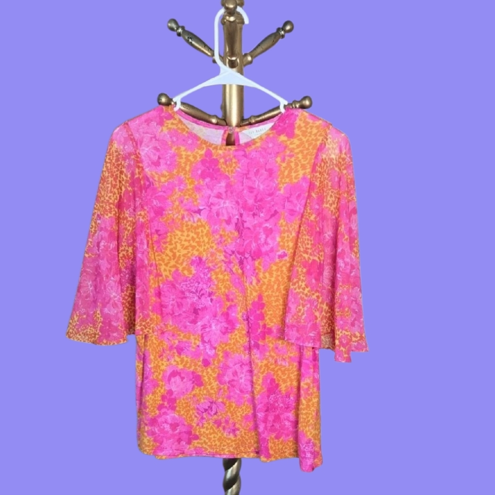 Ted Baker Pink and Orange Floral Top